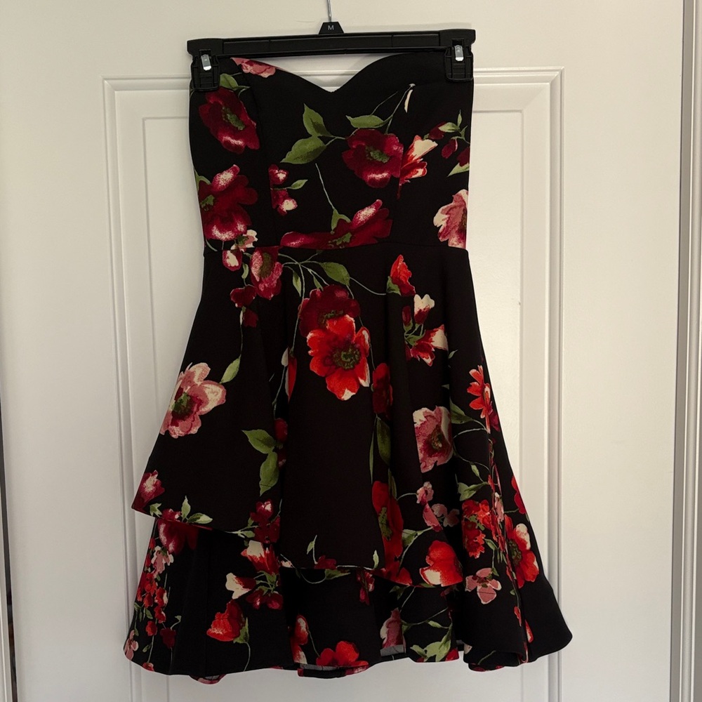 Floral Strapless Dress